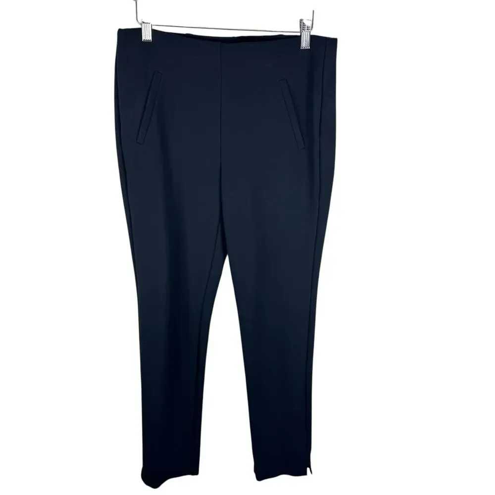 Chico's Black Mid Rise Skinny‎ Dressy Pull On Leggings Chic Office Wear Size S 4